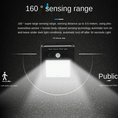 Foco 20 Led Solar Con Sensor Movimiento TEK HOGAR