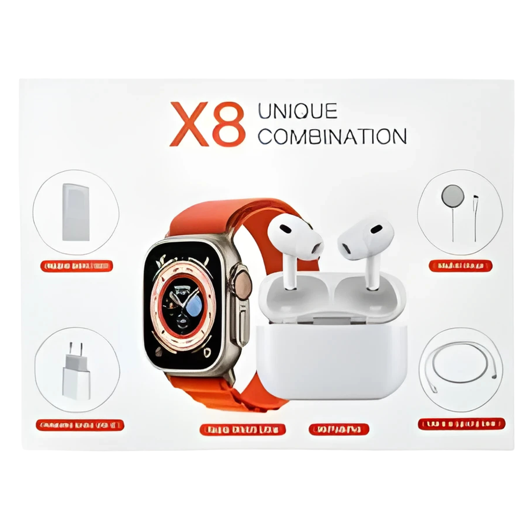 🟢Combo Smartwatch X8 Ultra + Audífonos TEK HOGAR