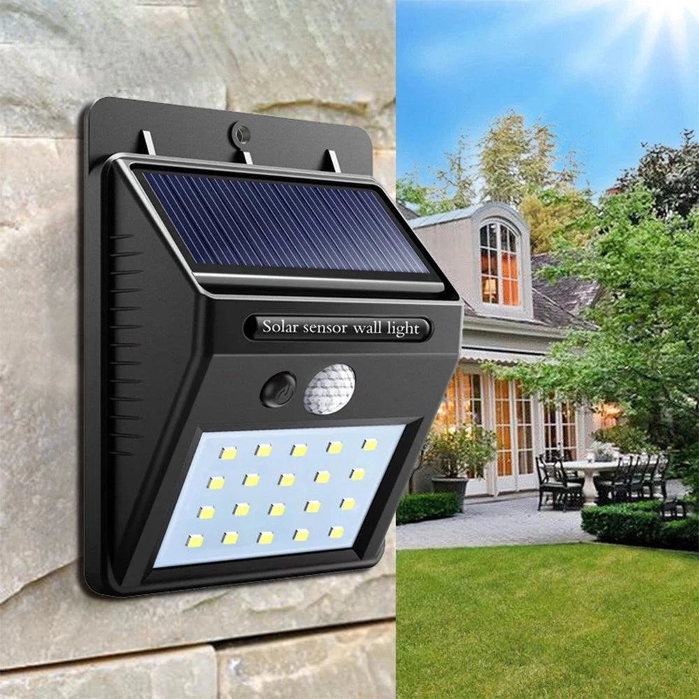 Foco 20 Led Solar Con Sensor Movimiento TEK HOGAR