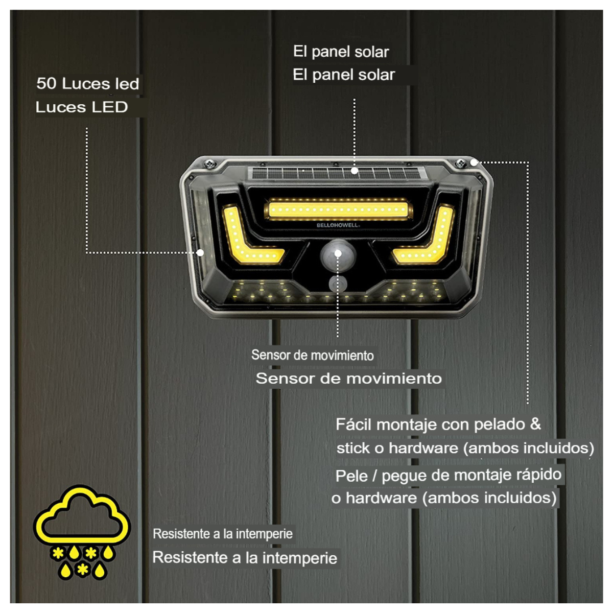 Foco + Sensor Bionic Ligth TEK HOGAR